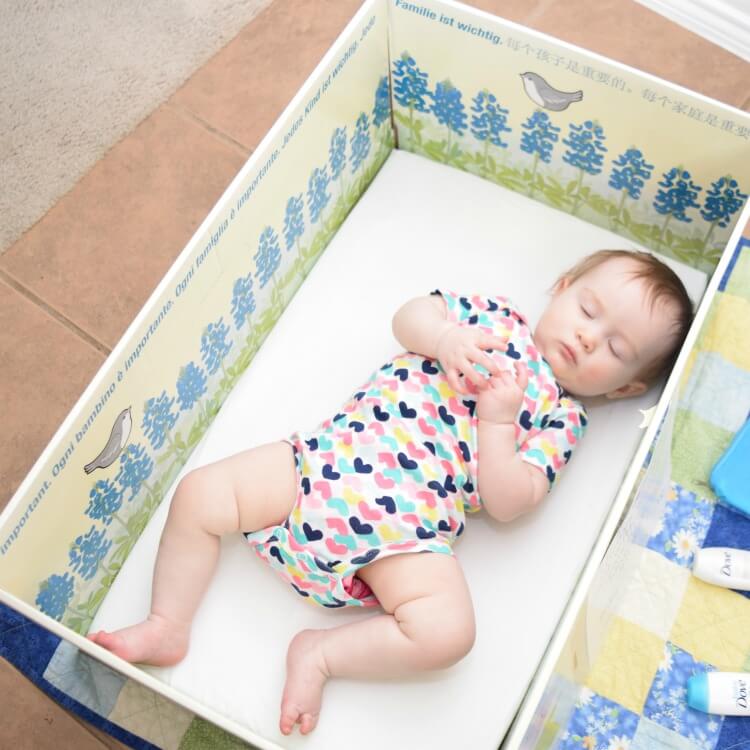 Naptime in our FREE Baby Box from @TheBabyBoxCo!