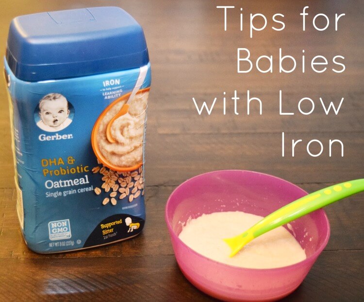 Come learn the 4 tips we used to increase iron levels in our baby like feeding Gerber cereals! #ad #AnythingForBaby