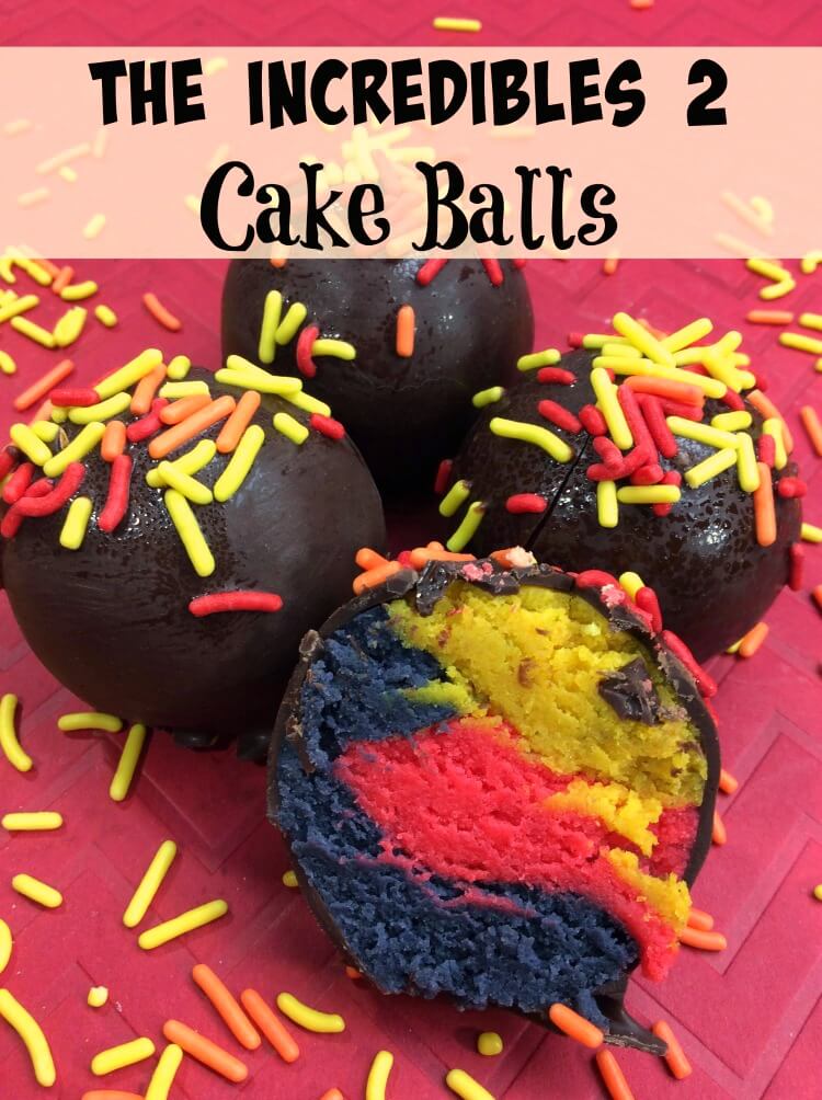 Let's Make Cakes Balls for The Incredibles 2. 