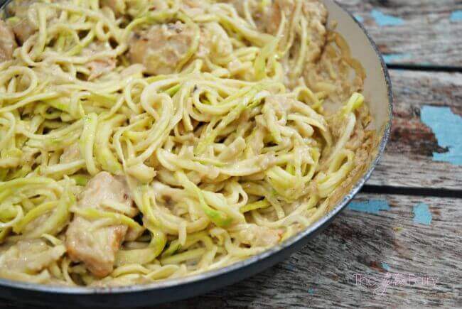 Dairy Free Chicken Alfredo Zoodles