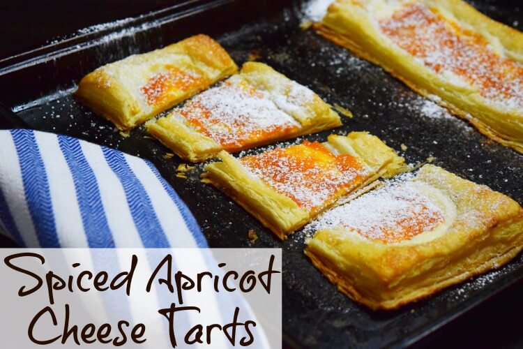 Spiced Apricot Cheese Tarts - made with homemade spiced apricot jam