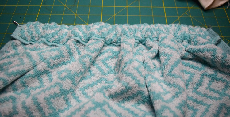 Create a casing in hand towel