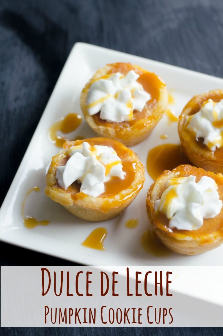 Dulce de Leche Pumpkin Cookie Cups