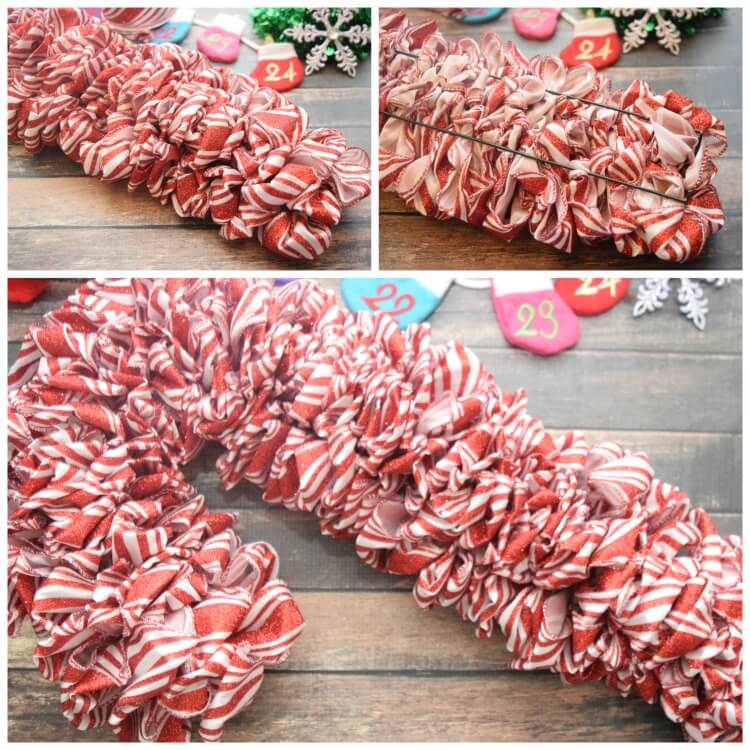 How to make a Candy Cane Wreath