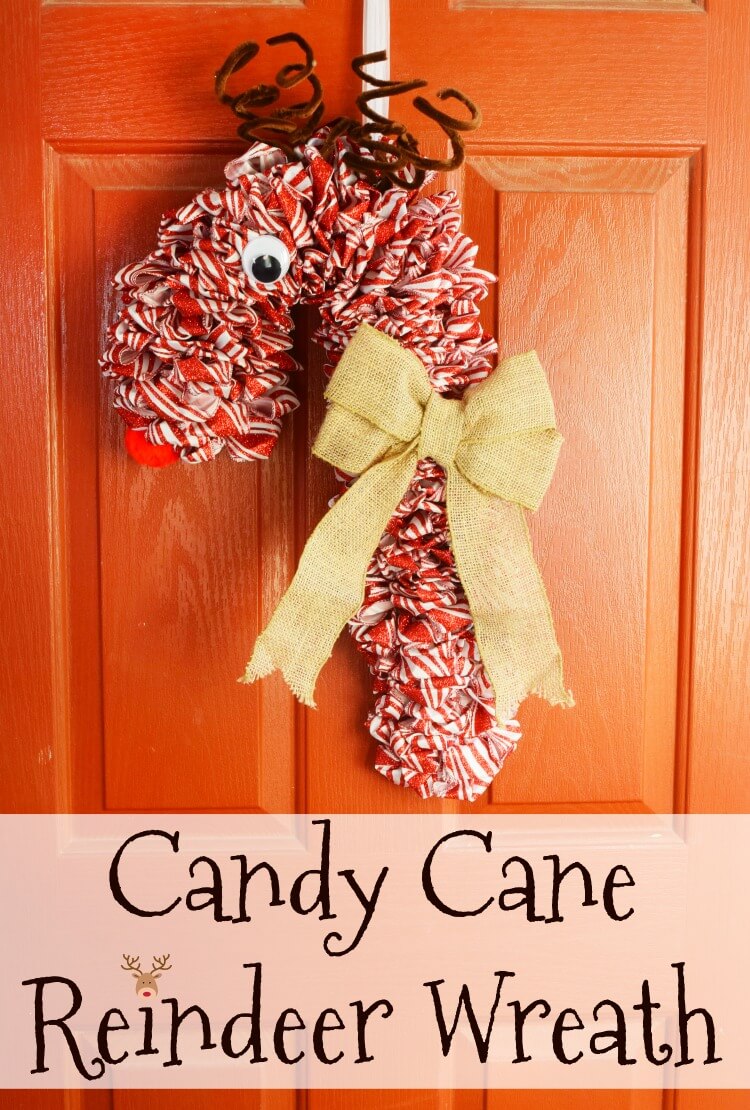 How to make a Candy Cane Reindeer Wreath