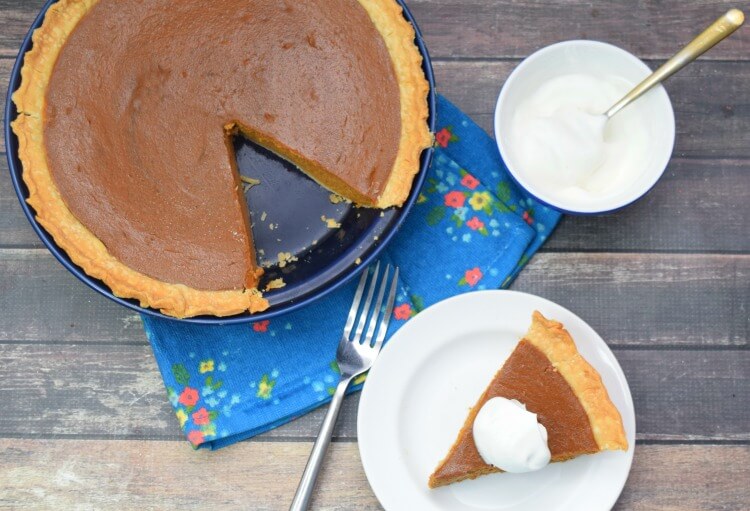 Dulce de leche Pumpkin Pie for your holiday dinner