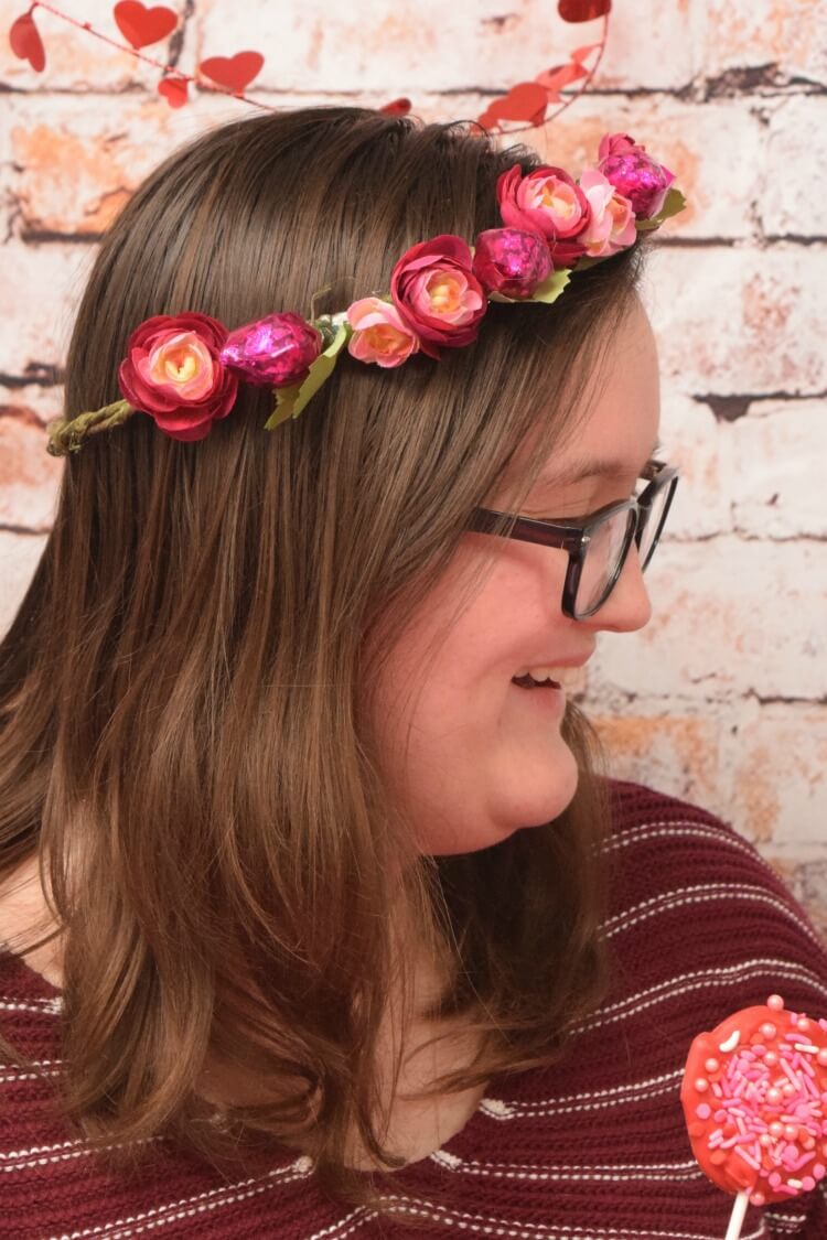 Side View of the Candy Flower Crown