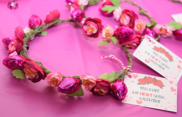 Make a Valentine Candy Flower Crown