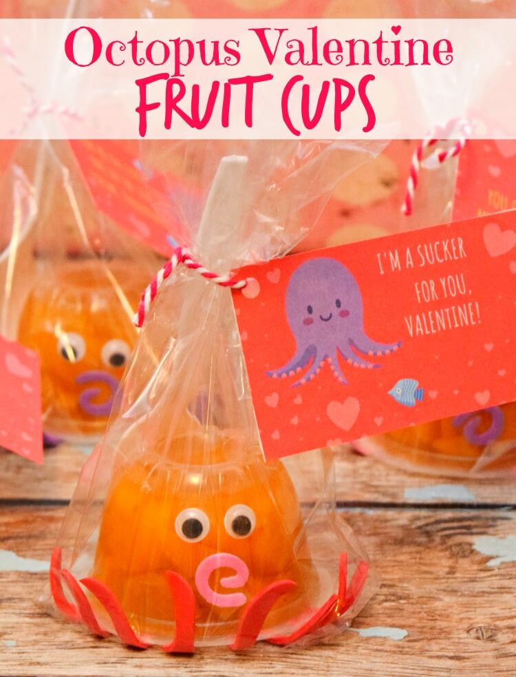 Octopus Valentine Fruit Cup