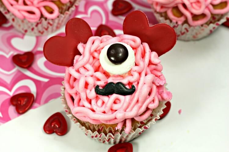 Love Bug Monster Valentine Cupcakes