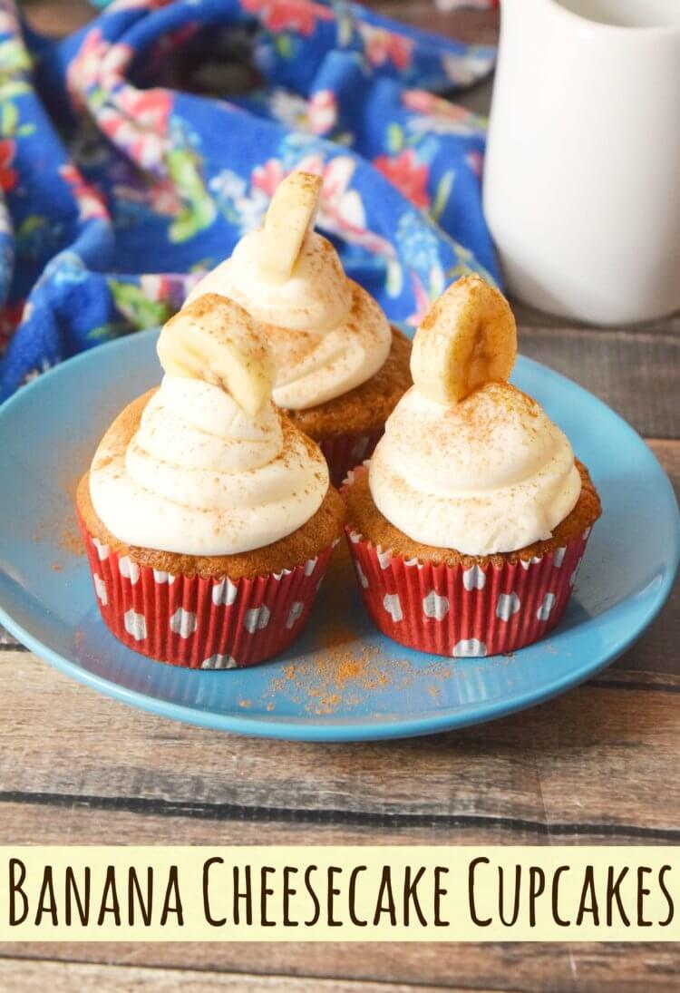 Banana Cheesecake Cupcakes