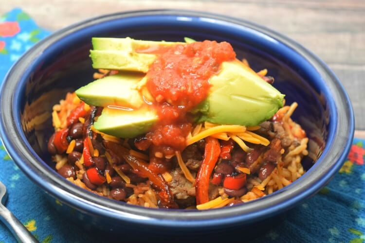 Easy Steak Burrito Bowls with BUSH'S Savory Beans