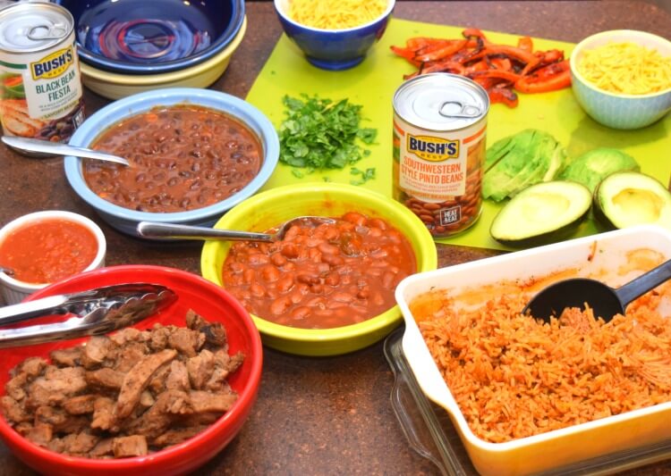 Ingredients for Steak Burrito Bowls