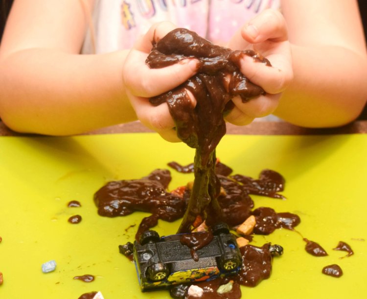 Chocolate Pudding Slime Recipe - Little Bins for Little Hands