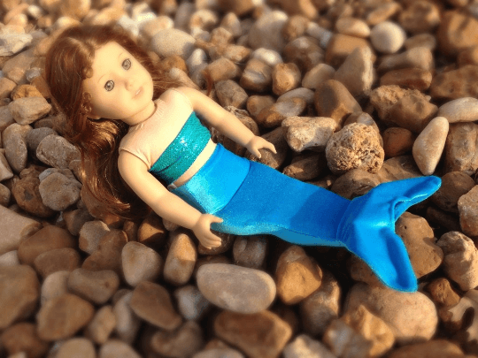 Sunning in the American Girl Mermaid Outfit