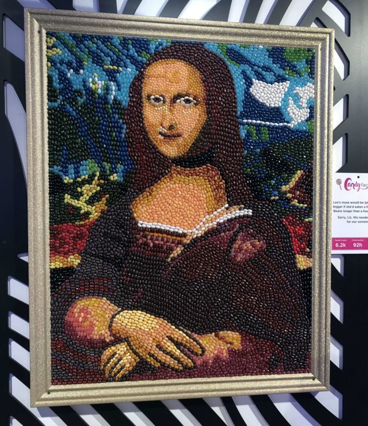 The Mona Lisa in candy!