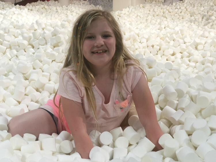 Dive into the marshmallow pit at Candytopia in Dallas!