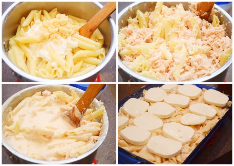 This Chicken Alfredo Casserole is a snap to put together. You can have it in the oven in about 10-12 minutes. 