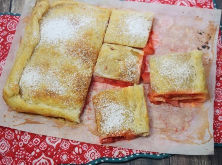 Strawberry Slab Pie with Puff Pastry
