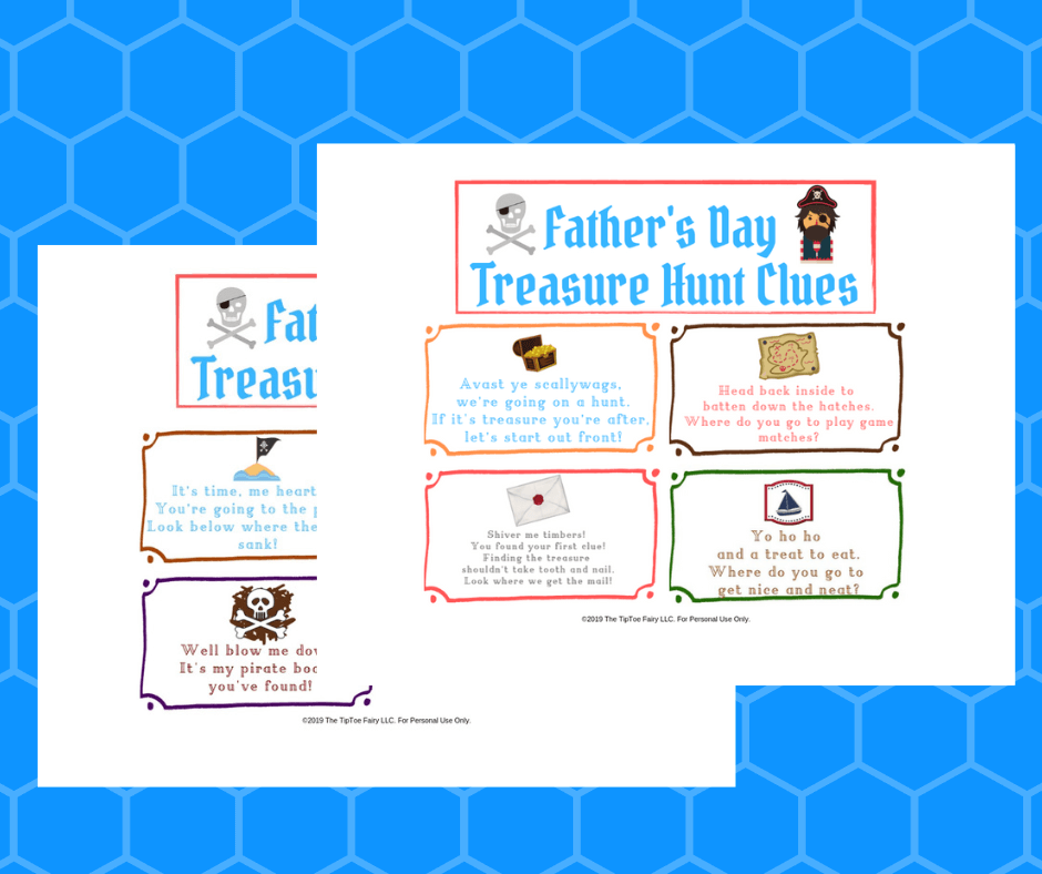 The Father's Day Pirate Treasure Hunt Clues
