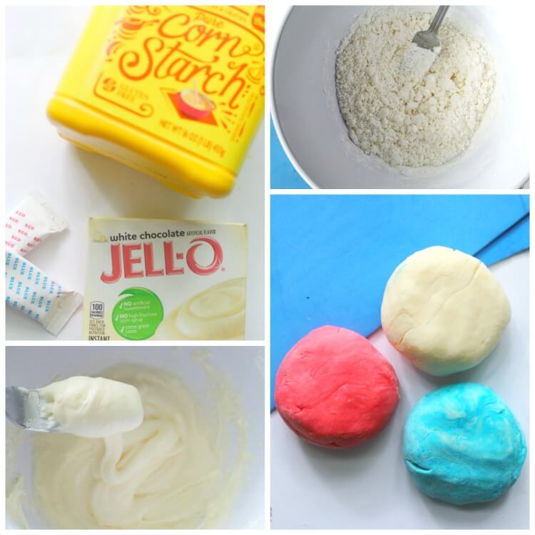 how to make edible red, white, and blue slime