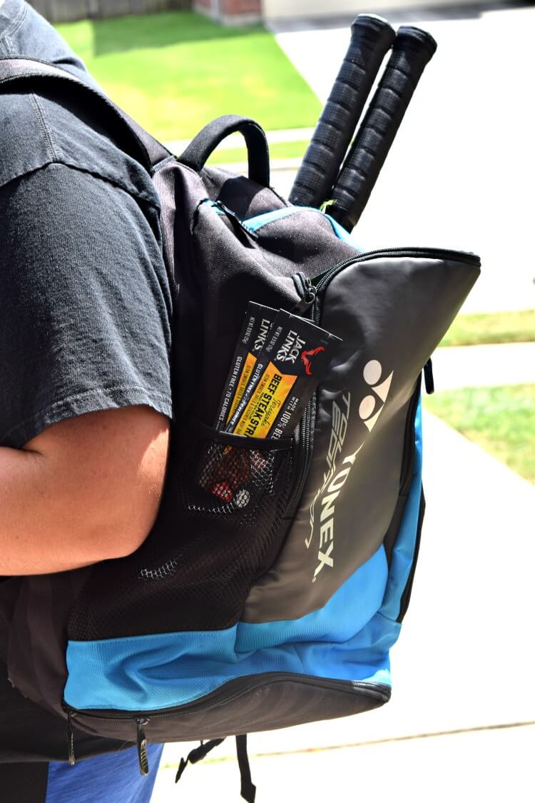 Tennis Back Pack with Jack Link's Bars