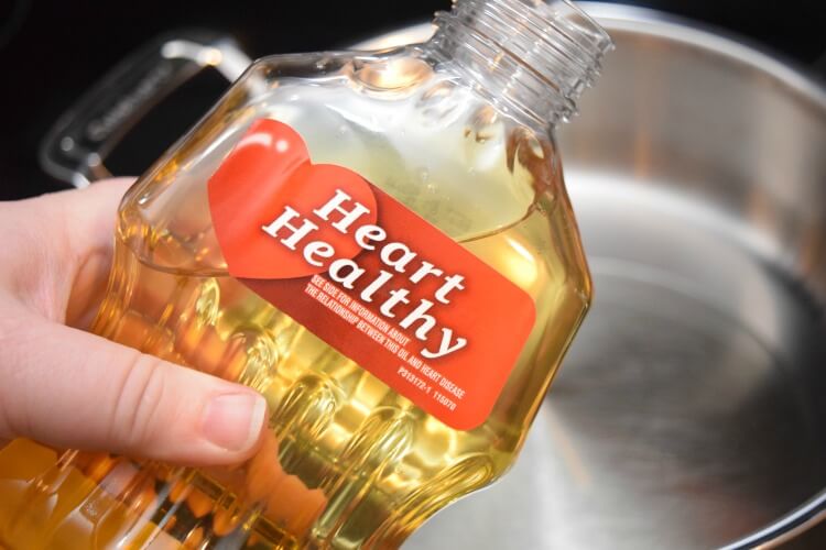 The Heart Healthy label on Mazola Corn Oil