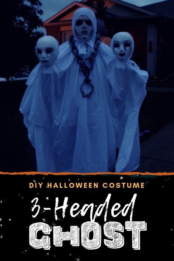 DIY Halloween Costume: The Three-Headed Ghost | The TipToe Fairy