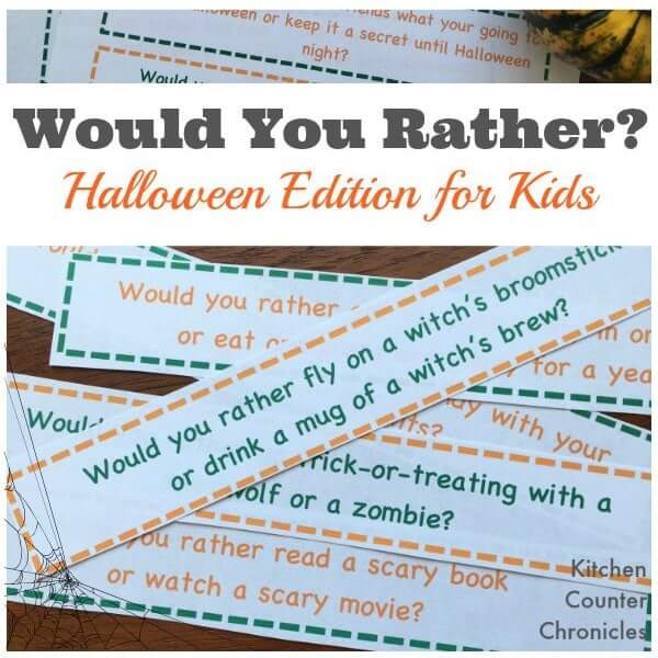 Halloween Would You Rather Questions Free Printable Kids —