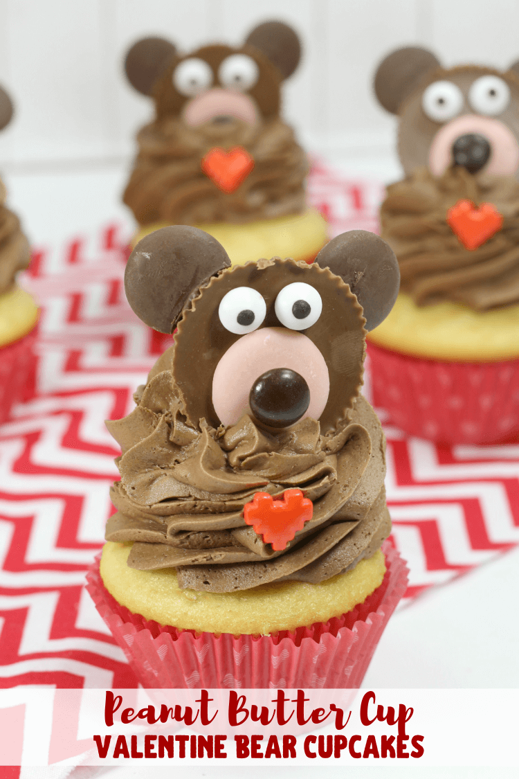 Learn how to easily make these Valentine Bear Cupcakes