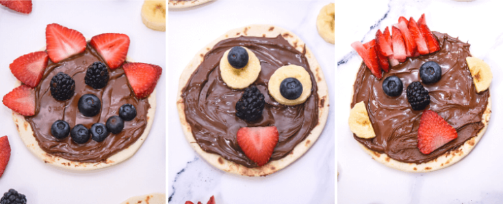 Funny Face Mini Fruit Pizza with Nutella