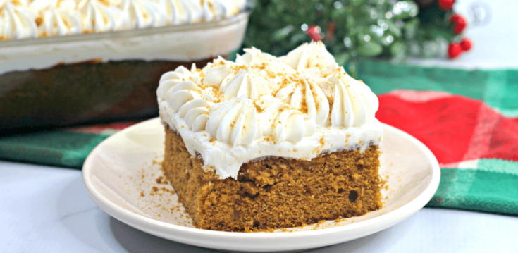 Gingerbread Poke Cake