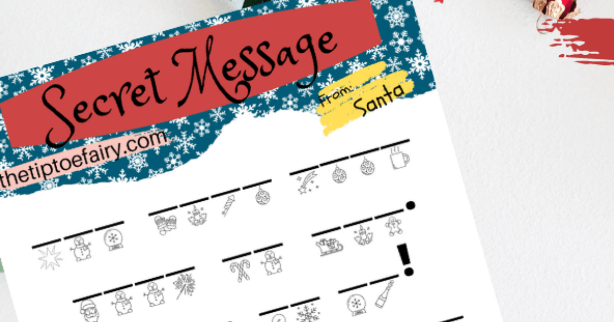 Free Printable SECRET MESSAGE Letter from Santa