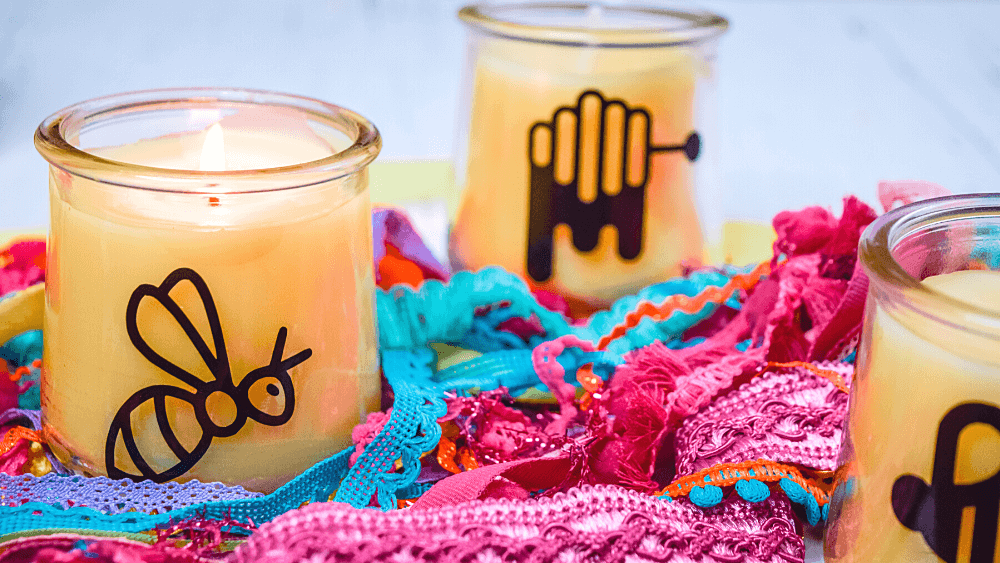 Glass Yogurt Jar Craft: DIY Fall Votive Candle Holder