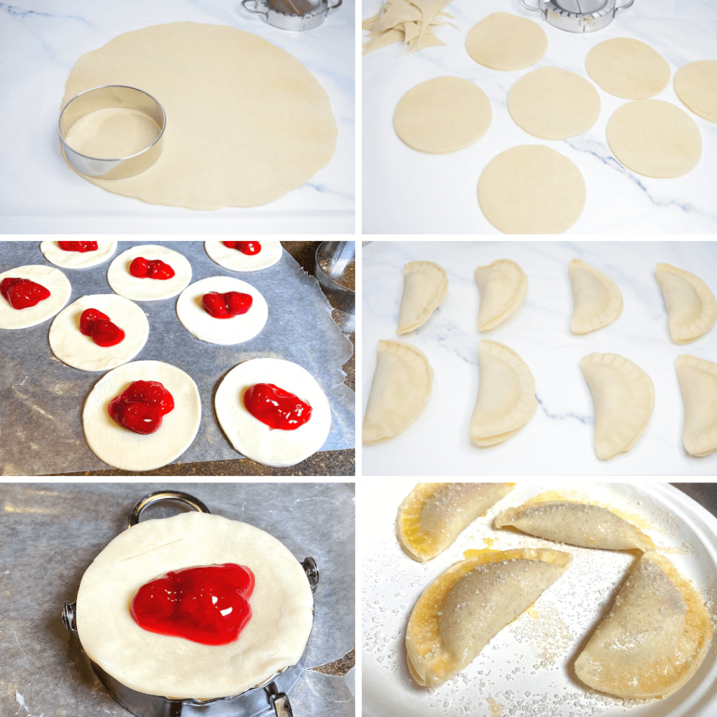 Collage image for strawberry hand pies in the air fryer