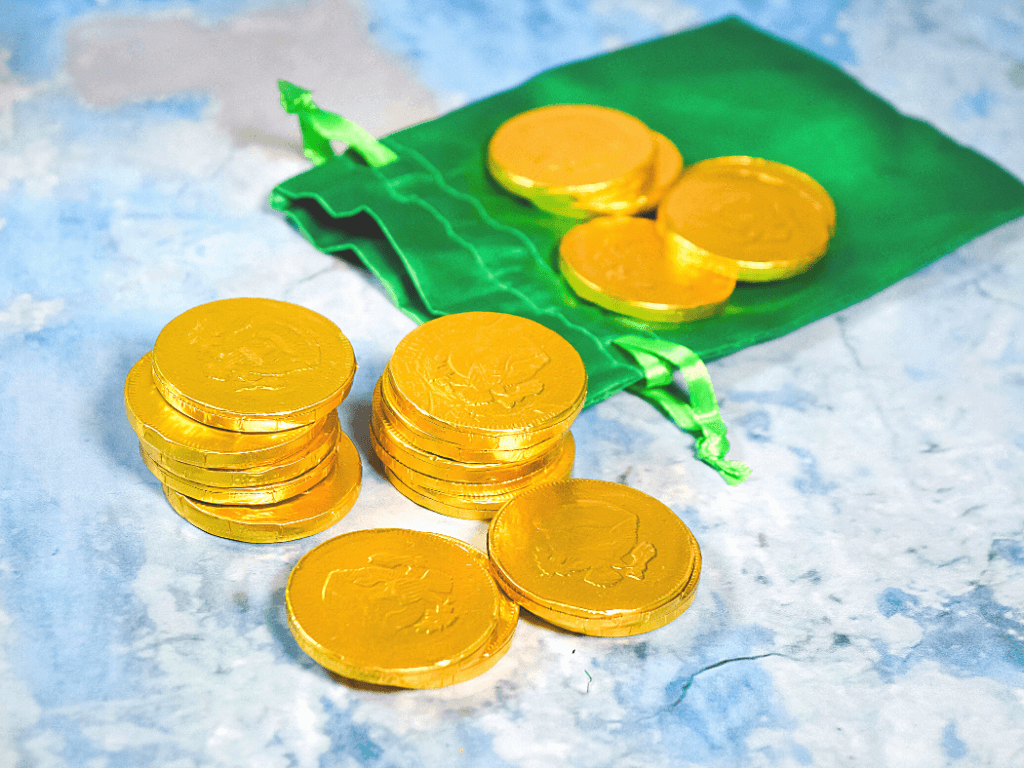 Chocolate gold coins to leave in your child's leprechaun trap. 