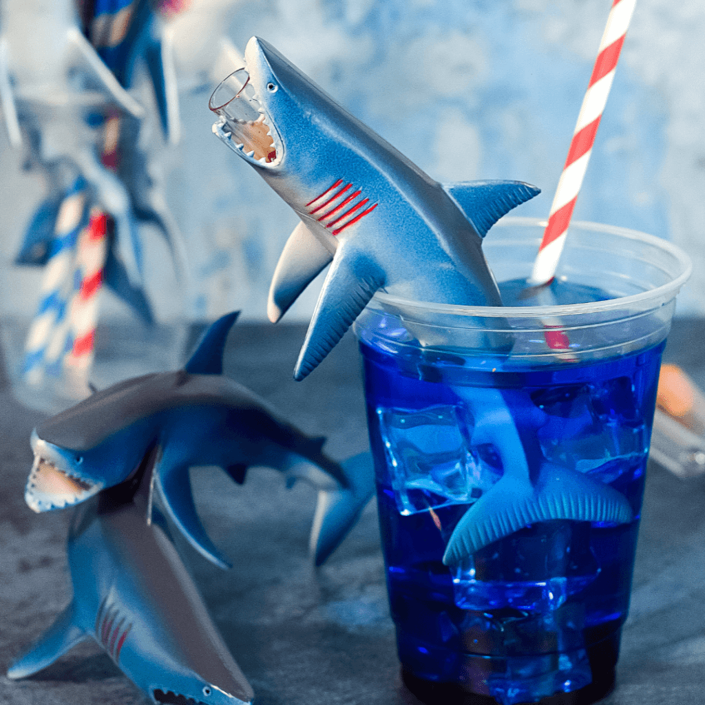 A close up of the Shark Bite Drink.