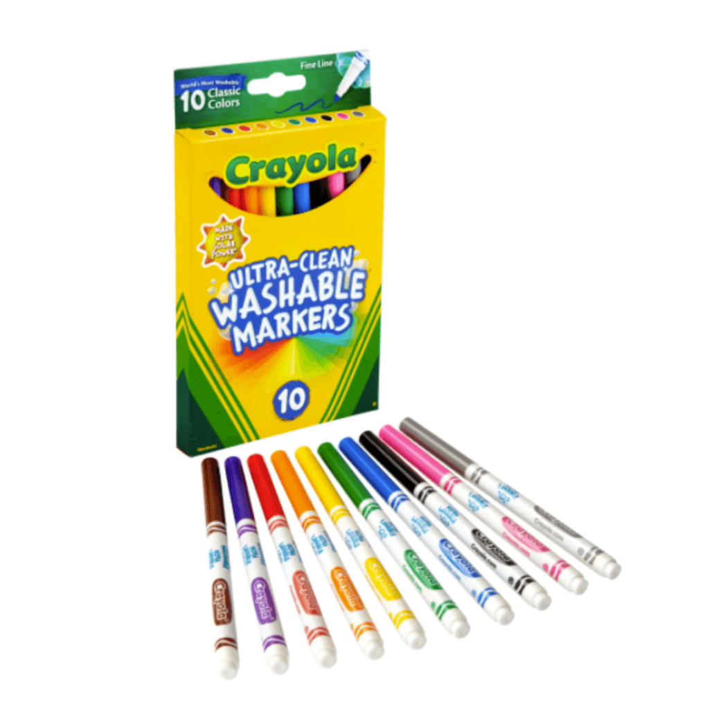 Crayola Ultra-clean Washable Markers in fine line classic colors - back to school shopping at Office Depot.