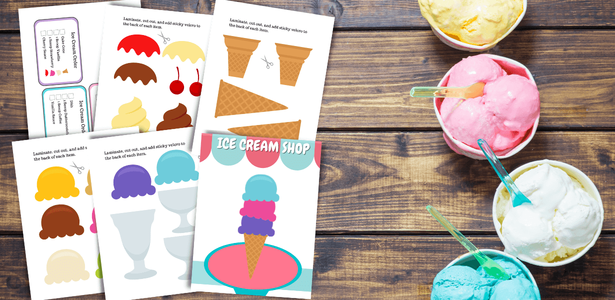 Free Preschool Ice Cream Shop Printable Game