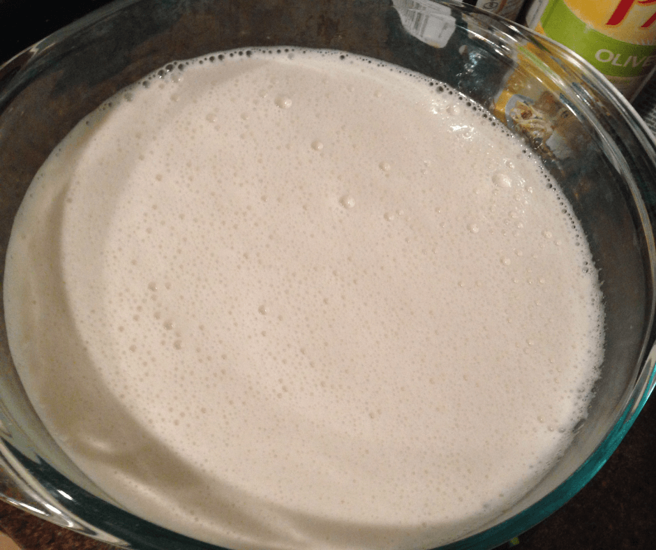 Peppermint Marshmallow mixture in a clear bowl