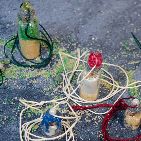 Make DIY Halloween Spell Bottle Necklaces | The TipToe Fairy