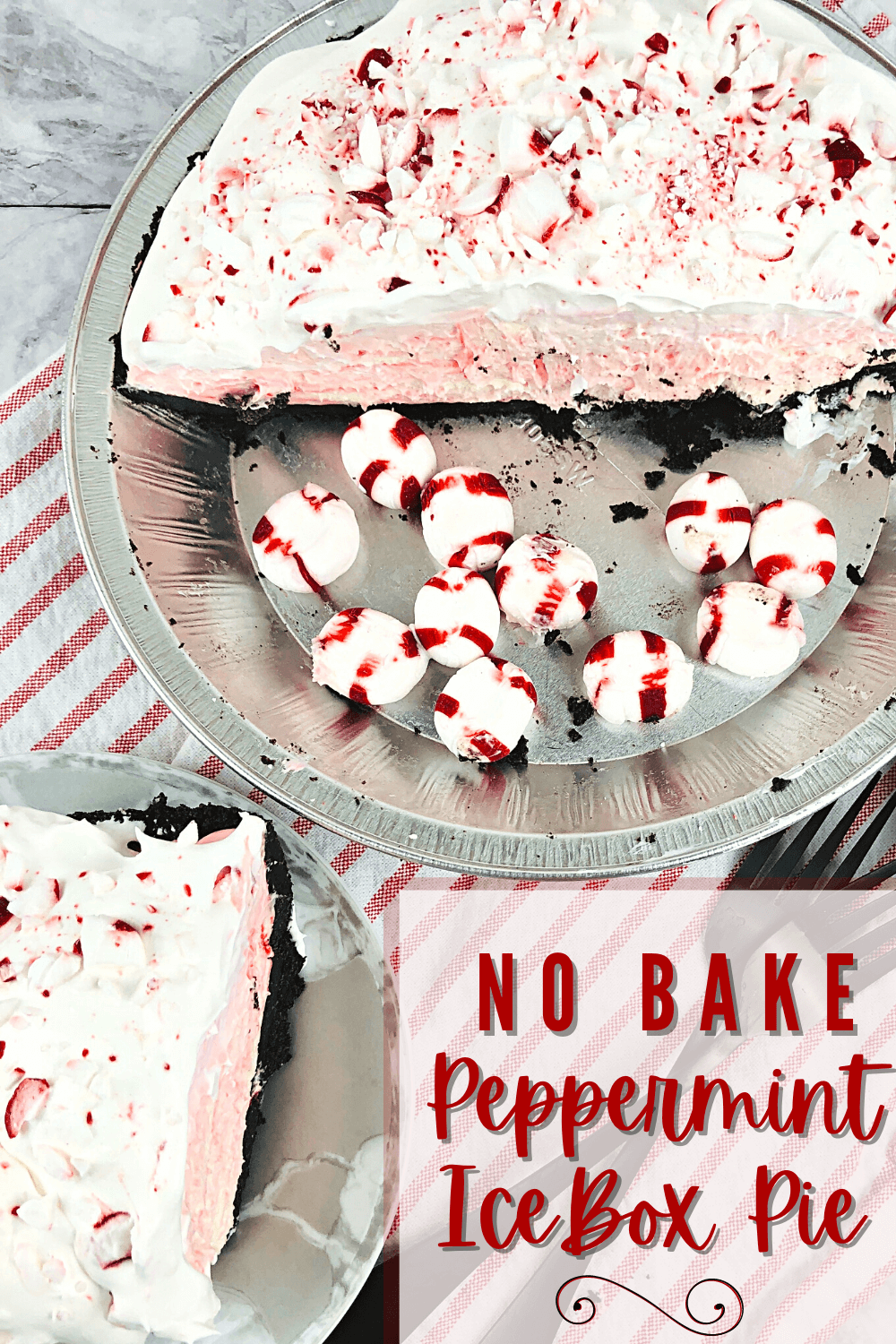 No Bake Peppermint Icebox Pie The TipToe Fairy
