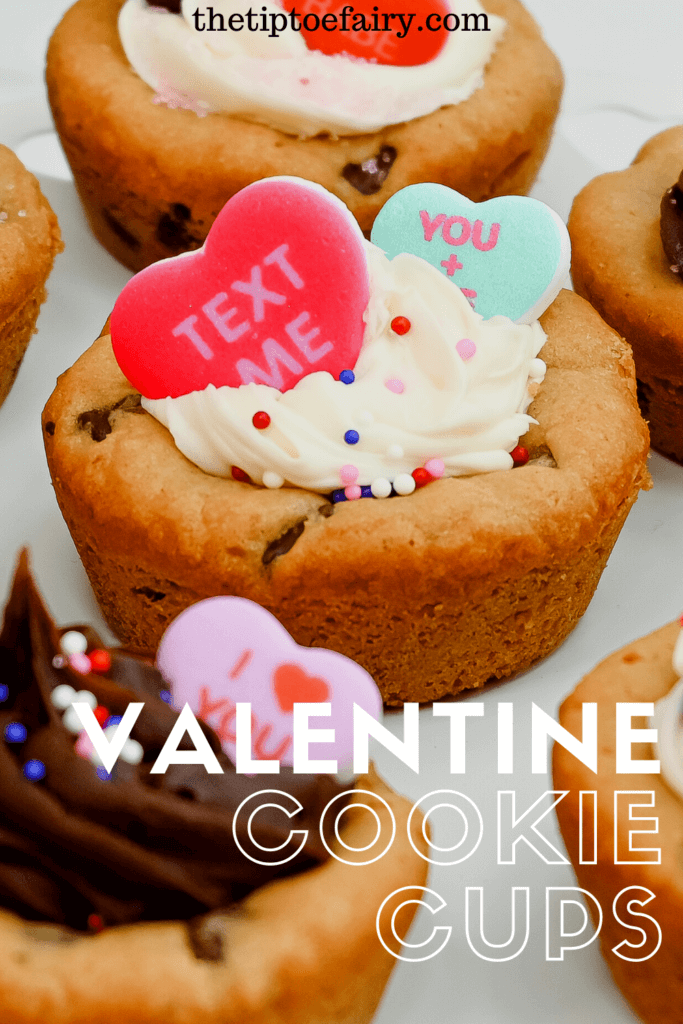 title image with close up of a valentine cookie cup with white frosting, sprinkles, and a red heart that says "Text Me"
