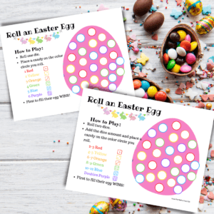 Free Kids Printable Easter Game Roll an Easter Egg Game | The TipToe Fairy