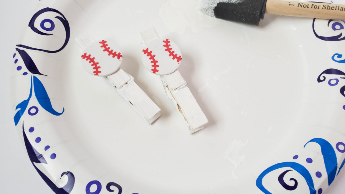 How to Make Baseball Clothespin Magnets &amp; Clips | The TipToe Fairy