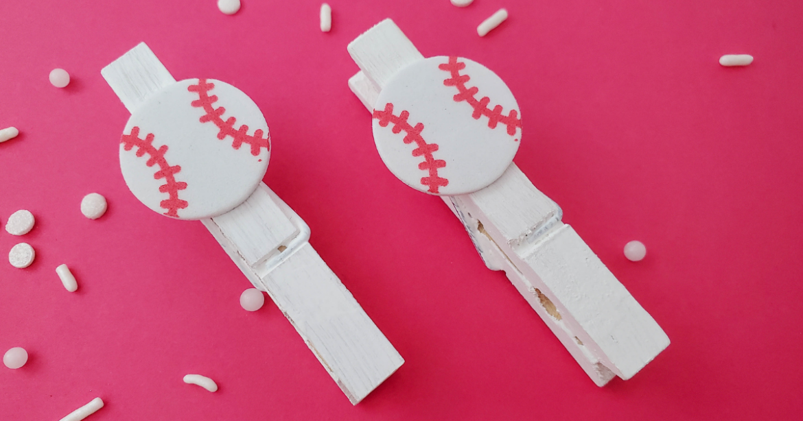 How to Make Baseball Clothespin Magnets &amp; Clips | The TipToe Fairy