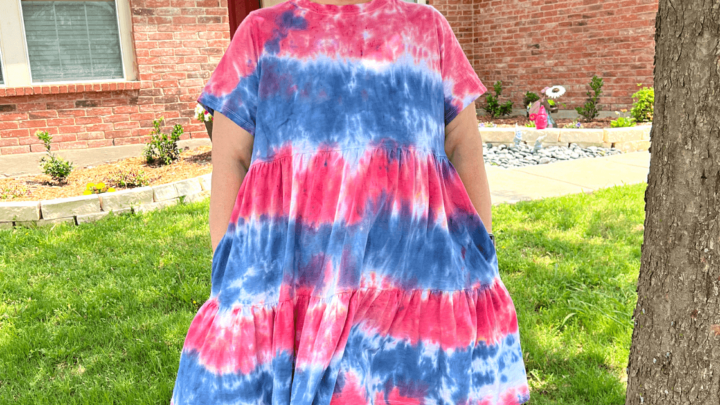 Blue Tie Dye Dress 