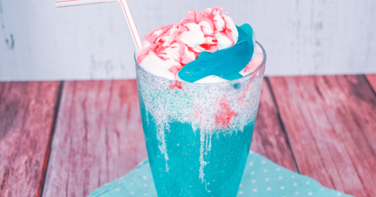 Shark Attack Ice Cream Floats