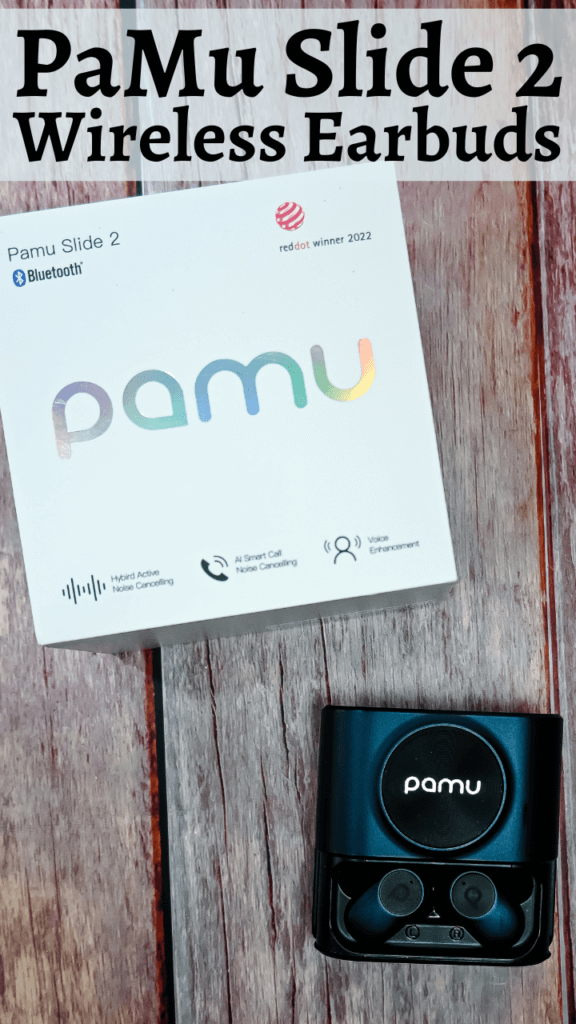 Title image with box and case for the PaMu Slide 2 ANC Wireless Earbuds