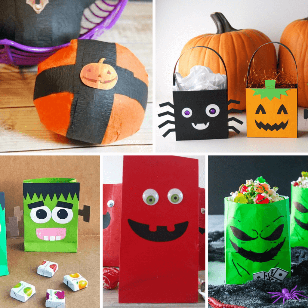 Halloween Party Idea} Tissue Paper Pumpkin Goody Bags